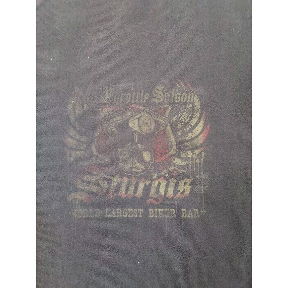 Vintage Full Throttle Saloon Sturgis SD Biker Bar Double Sided Tee Shirt Size L - Picture 2 of 12